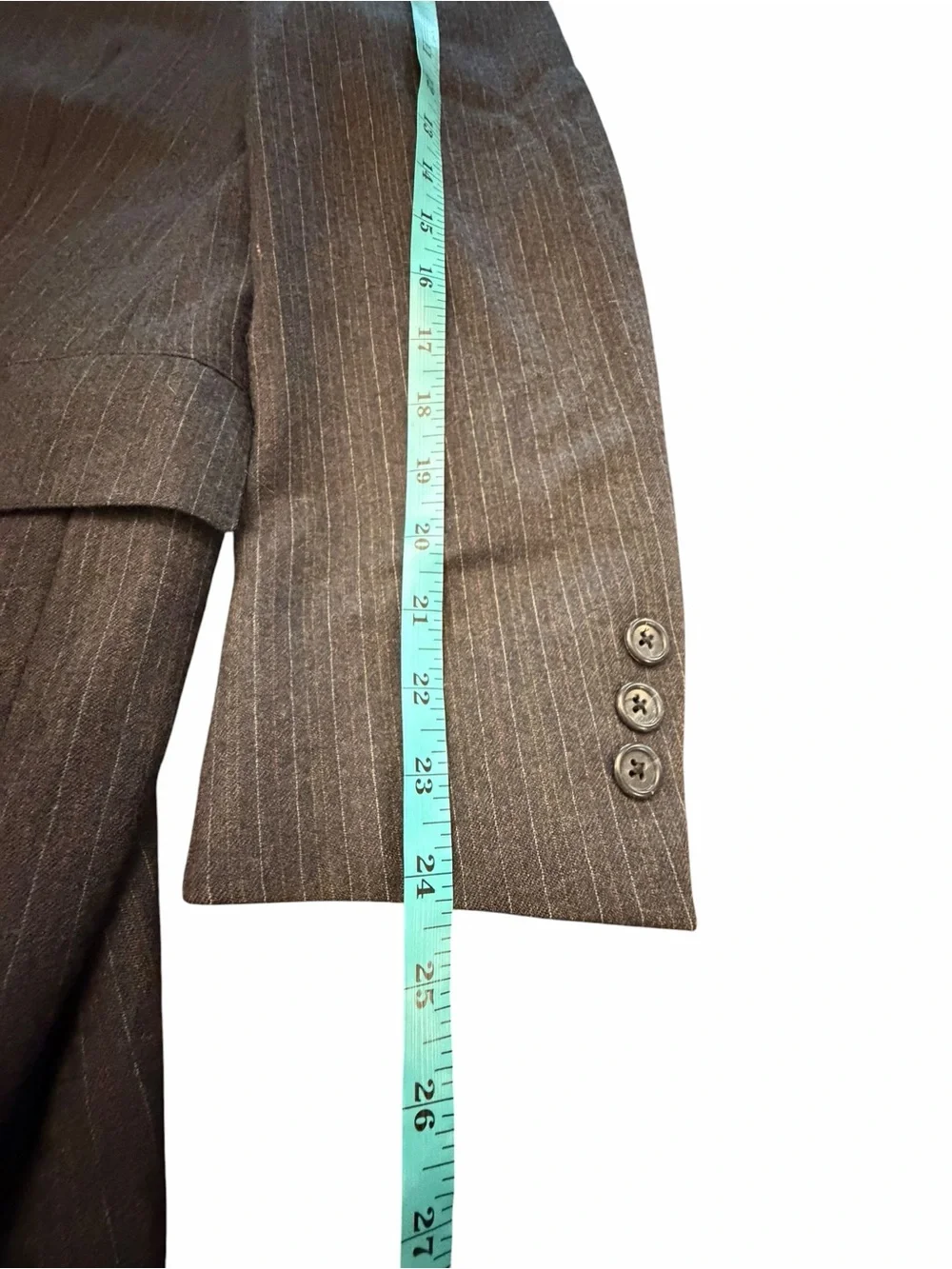 Austin Reed Of Regent Street Mens May Blue Pinstripe Suit Coat Wool Blazer 42”
